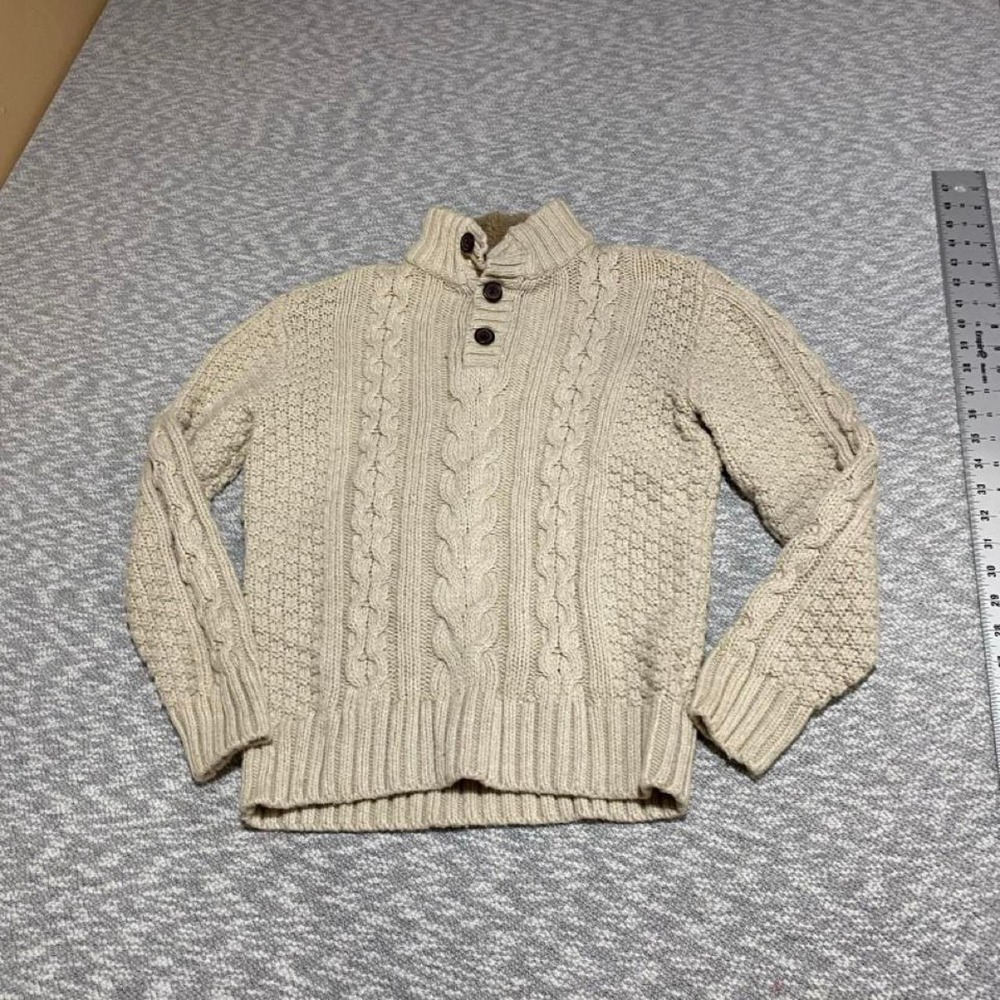 Gap Kids cream cable knit sweater in size L (10) pullover. SKU-A680